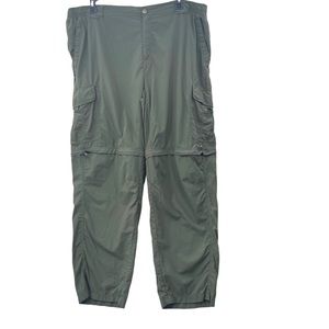 Columbia Titanium Convertible Zip Off Leg Cargo Pants Shorts Green SZ 3X
